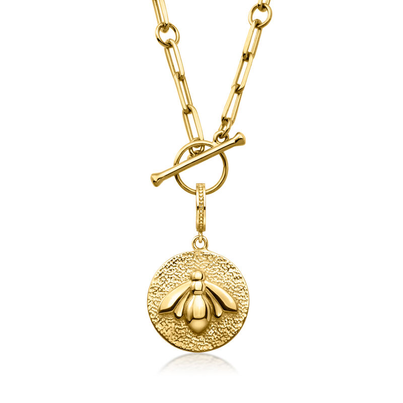 18kt Gold Over Sterling Bumblebee Charm  image number 2