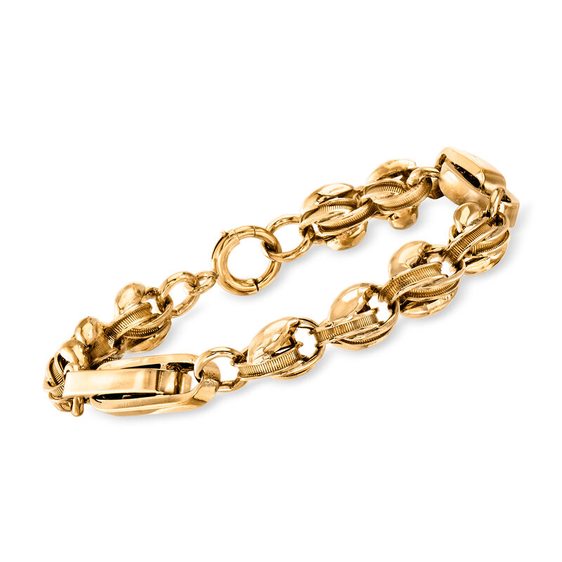 C. 1940 Vintage 10kt Yellow Gold Link Bracelet. 7.75" image number 0