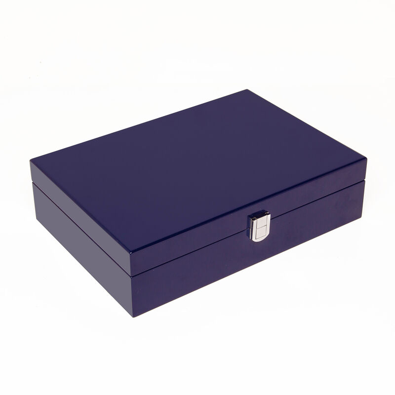 Brouk & Co. "Blue Lacquer" 200-Chip Poker Set image number 1