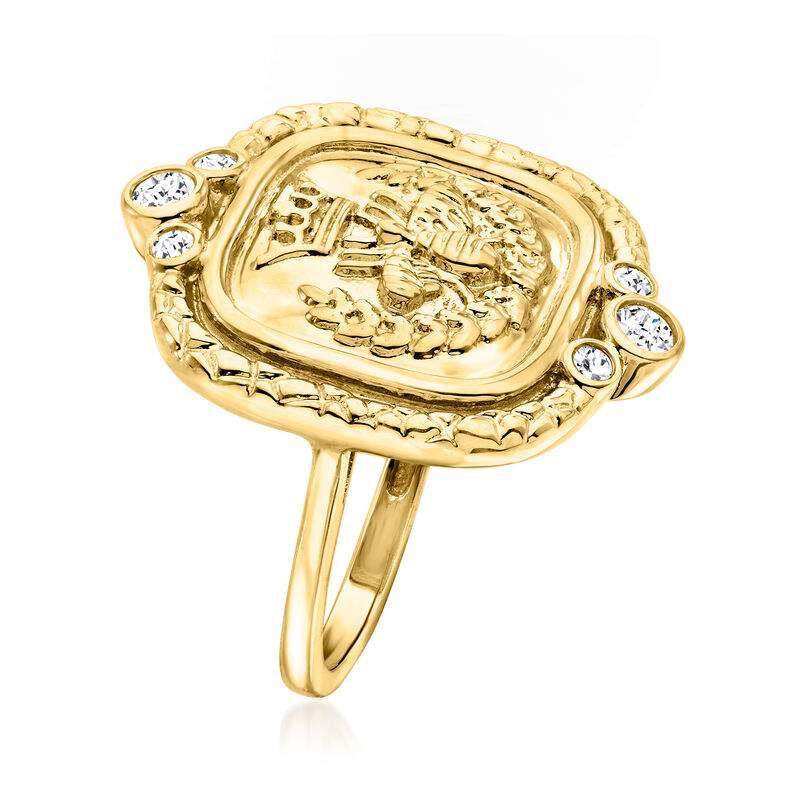 .25 ct. t.w. Diamond Royal Bumblebee Ring in 18kt Gold Over Sterling image number 2