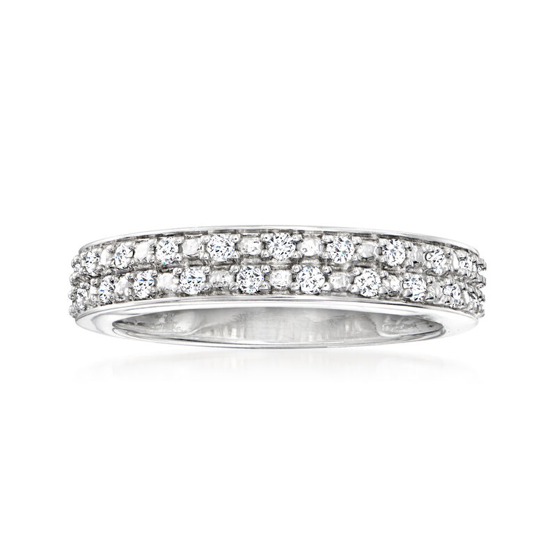 .25 ct. t.w. Diamond Two-Row Ring in Sterling Silver image number 0