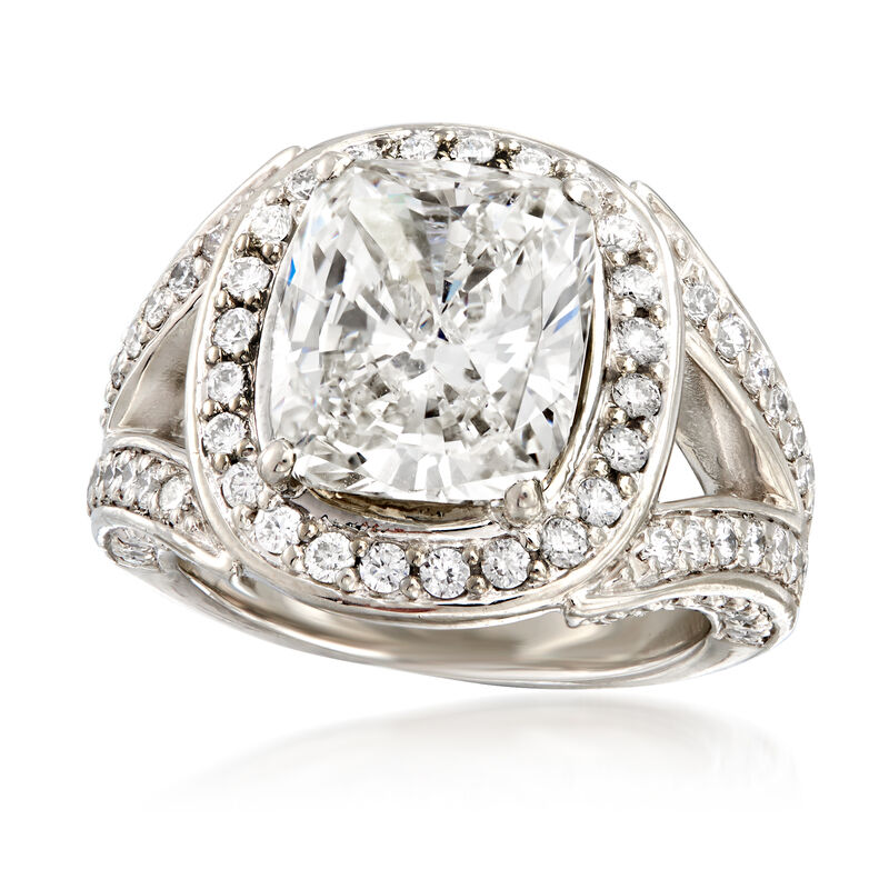 Majestic Collection 6.18 ct. t.w. Certified Diamond Ring in Platinum image number 3