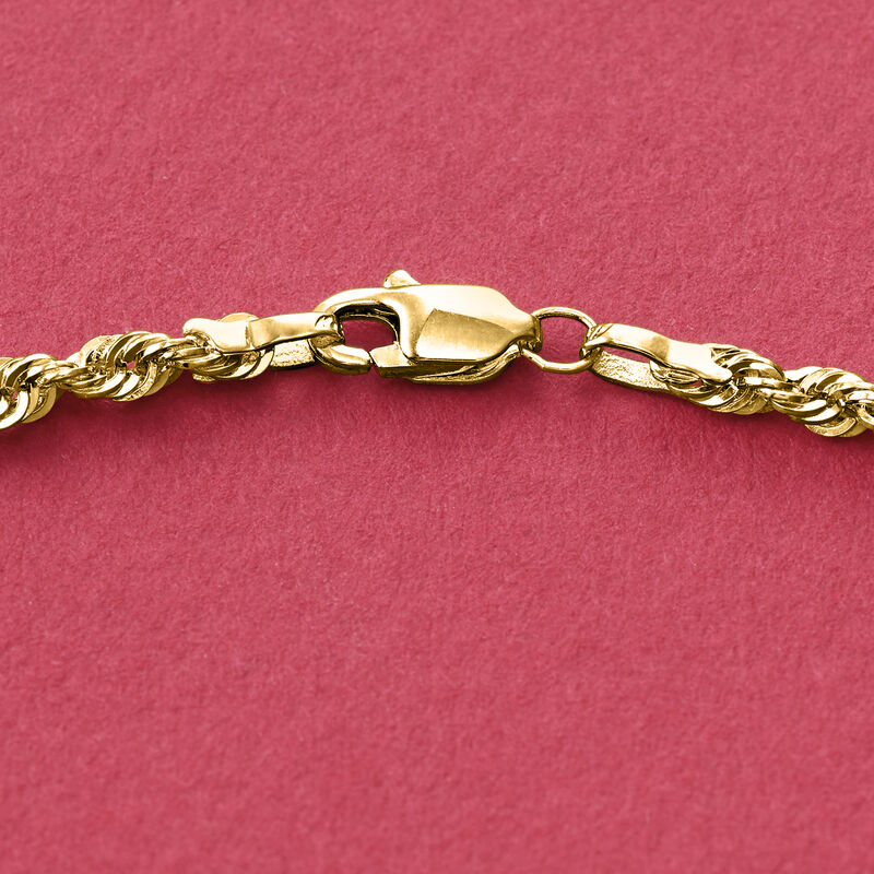 2.6mm 14kt Yellow Gold Rope-Chain Necklace image number 2