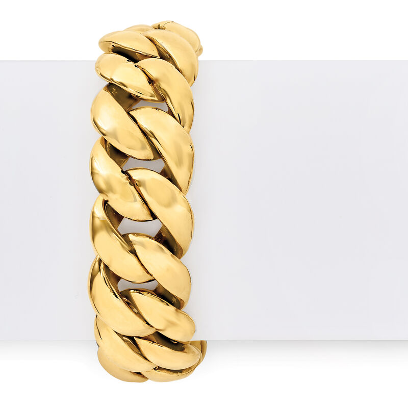 Italian 14kt Yellow Gold Round Link Bracelet image number 3