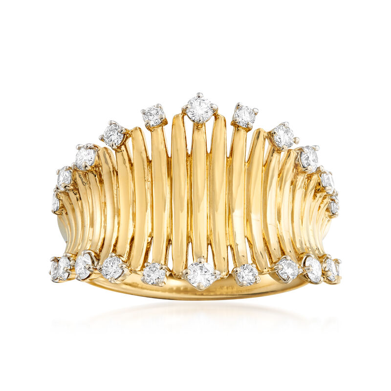.51 ct. t.w. Diamond Curved Ring in 14kt Yellow Gold image number 0