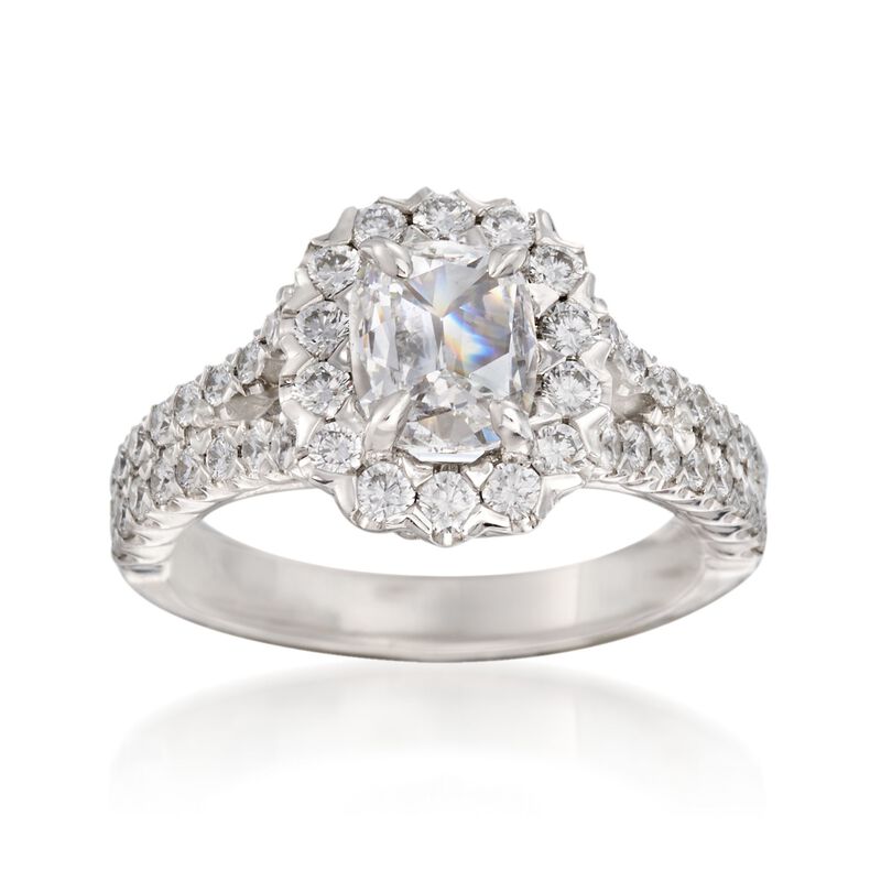 Henri Daussi 1.77 ct. t.w. Certified Diamond Engagement Ring in 18kt White Gold image number 0