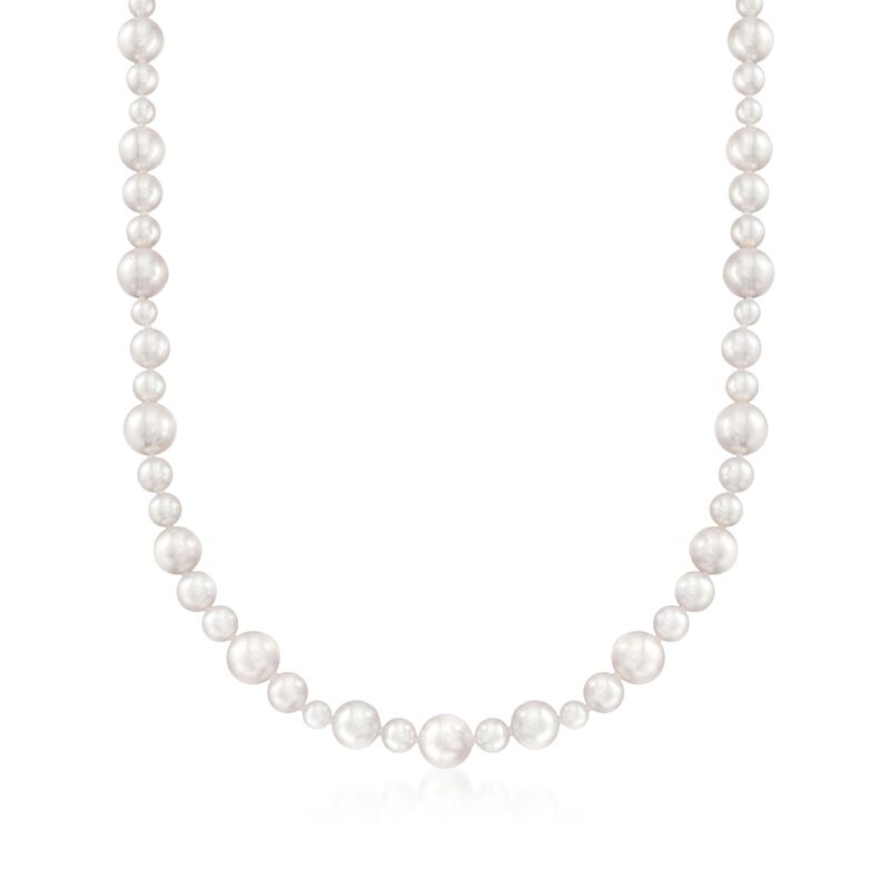 Mikimoto 4.5-8.5mm A1 Akoya Pearl Necklace with 18kt White Gold image number 0