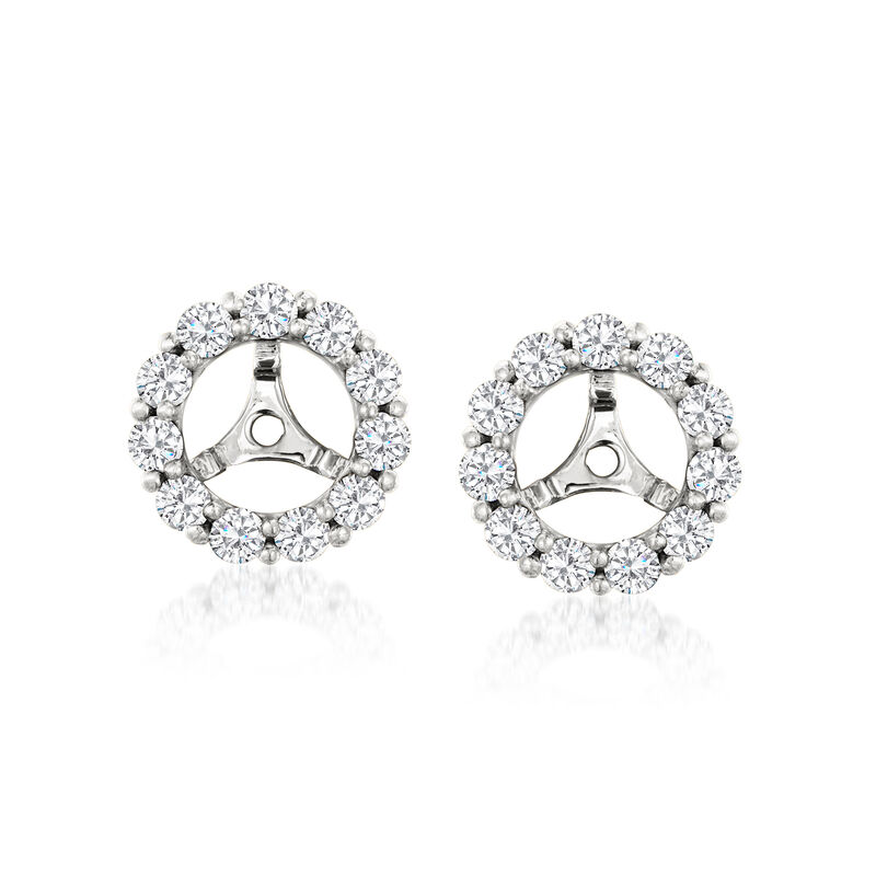 .55 ct. t.w. Lab-Grown Diamond Earring Jackets in 14kt White Gold  image number 2