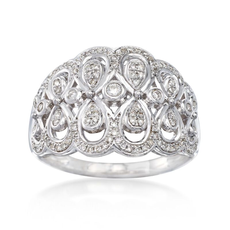 .33 ct. t.w. Diamond Figure-Eight Ring in Sterling Silver image number 0