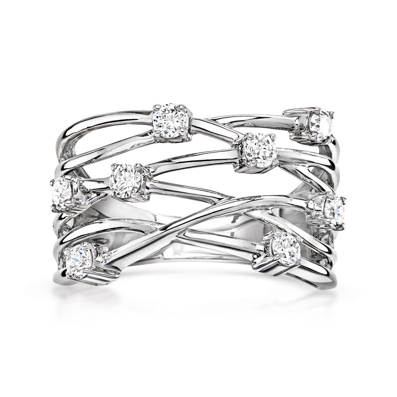 .50 ct. t.w. Lab-Grown Diamond Highway Ring in Sterling Silver image number 0