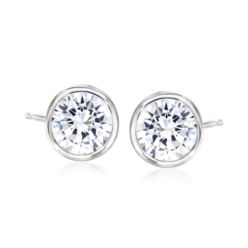 8.29 ct. t.w. CZ Jewelry Set: Station Bracelet, Stud and Leverback Drop Earrings in Sterling Silver image number 4