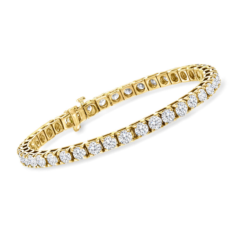 10.00 ct. t.w. Diamond Tennis Bracelet in 14kt Yellow Gold image number 0
