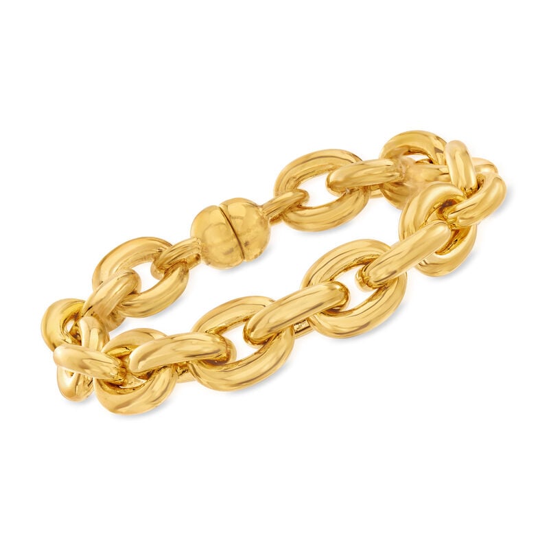 Italian Andiamo 14kt Yellow Gold Chain-Style Link Bracelet image number 0