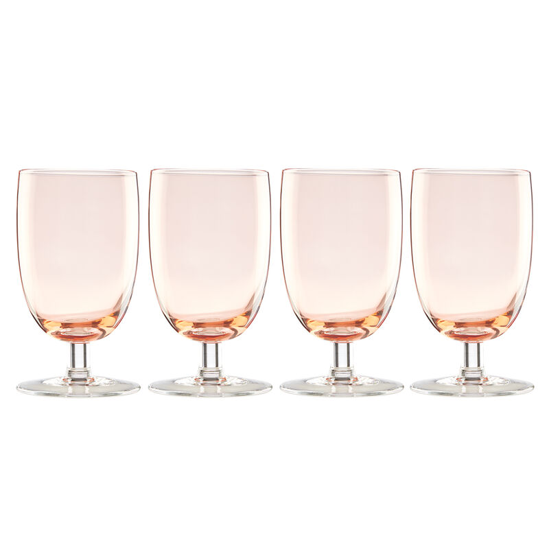 Lenox &quot;Valencia&quot; Set of 4 Peach All Purpose Glasses image number 0