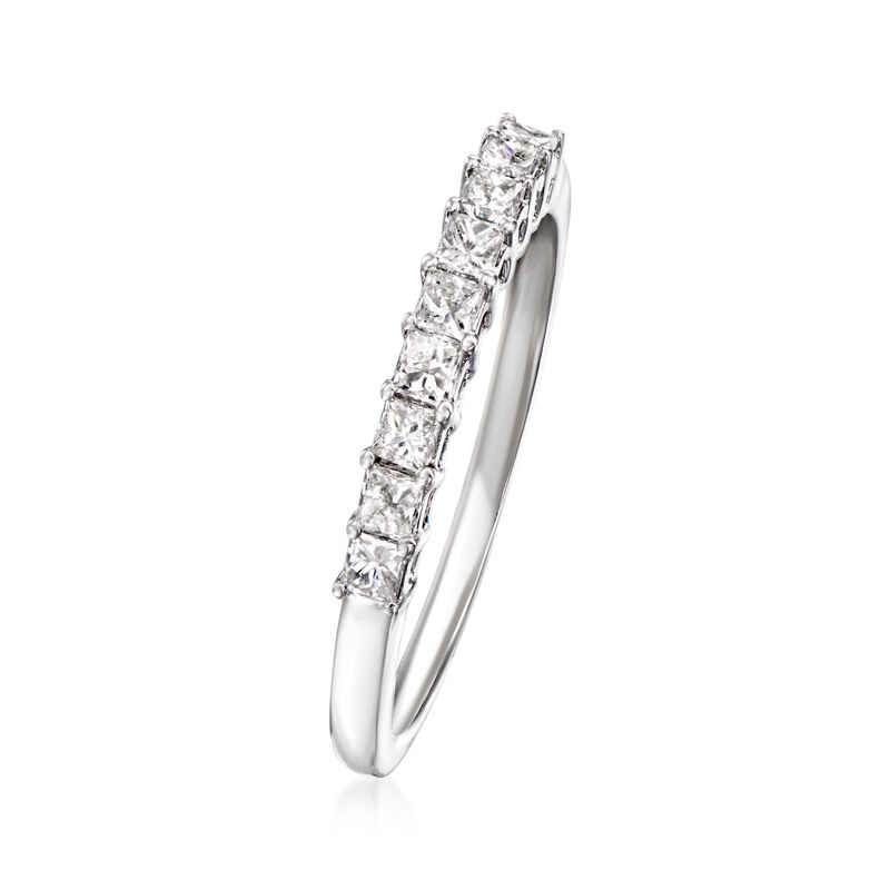 .50 ct. t.w. Princess-Cut Diamond Wedding Band in 14kt White Gold image number 2