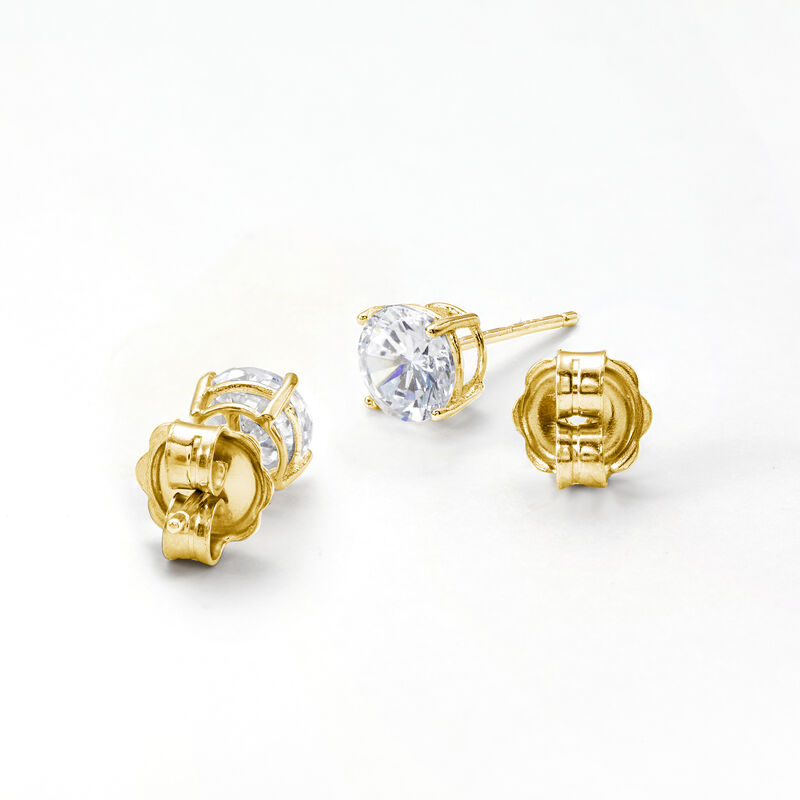 Italian 14kt Yellow Gold Large 7mm Earring Backings image number 3