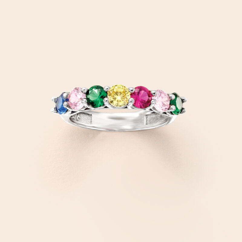 .35 ct. t.w. Rainbow CZ Ring in Sterling Silver image number 3