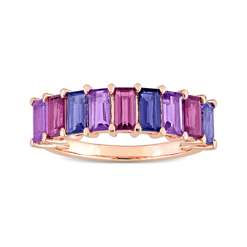 .70 ct. t.w. Multi-Gemstone Ring in 18kt Rose Gold Over Sterling image number 0