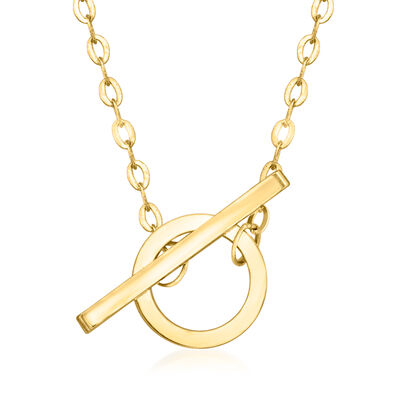 Italian 10kt Yellow Gold Toggle Necklace
