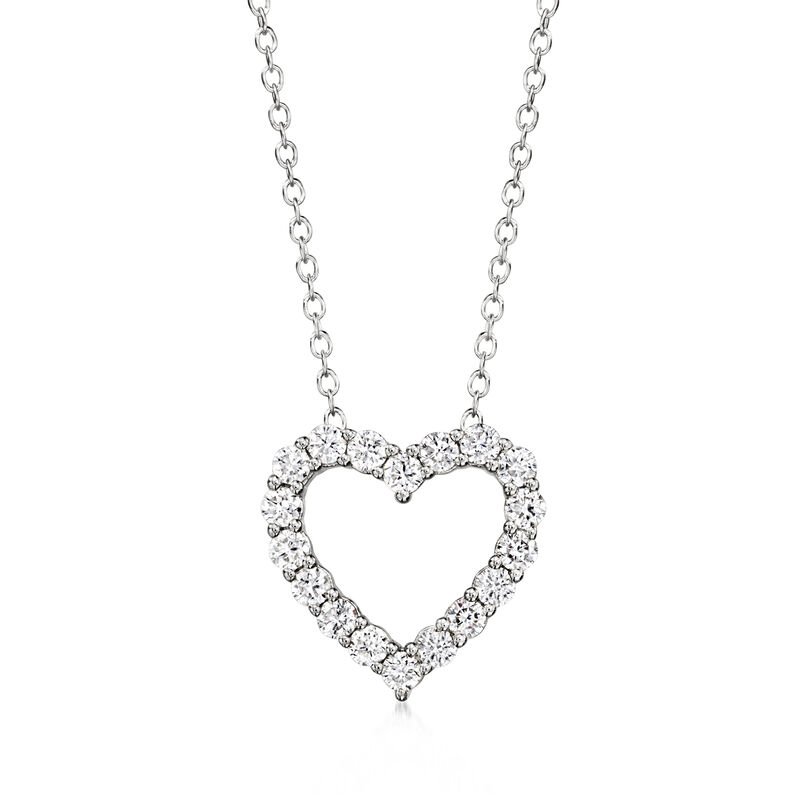 .50 ct. t.w. Lab-Grown Diamond Heart Pendant Necklace in Sterling Silver image number 0