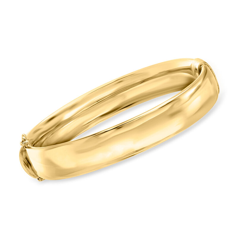 &quot;Bright Stack&quot; of Five Bangle Bracelets in 18kt Gold Over Sterling. 7&quot; image number 2