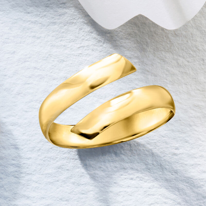Italian 18kt Yellow Gold Bypass Ring image number 5