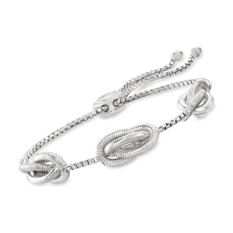 Judith Ripka "Eternity" Love Knot Bolo Bracelet image number 0