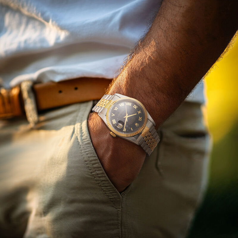 Pre-Owned Rolex Datejust Men's 36mm Automatic Stainless Steel and 18kt Yellow Gold Watch image number 1