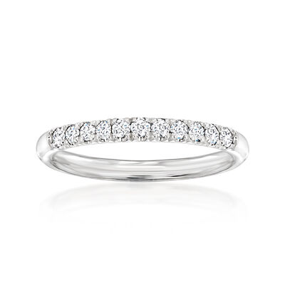 Gabriel Designs .24 ct. t.w. Diamond Wedding Band in 14kt White Gold