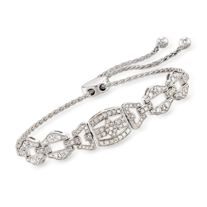 .50 ct. t.w. Diamond Link Bolo Bracelet in Sterling Silver image number 0