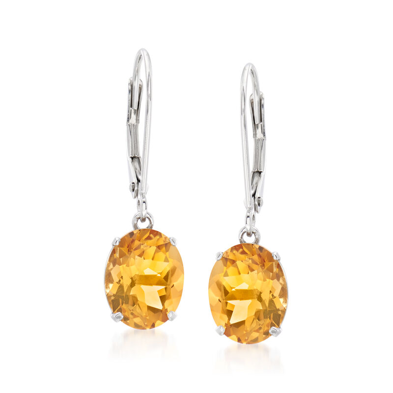 4.80 ct. t.w. Citrine Drop Earrings in Sterling Silver image number 0