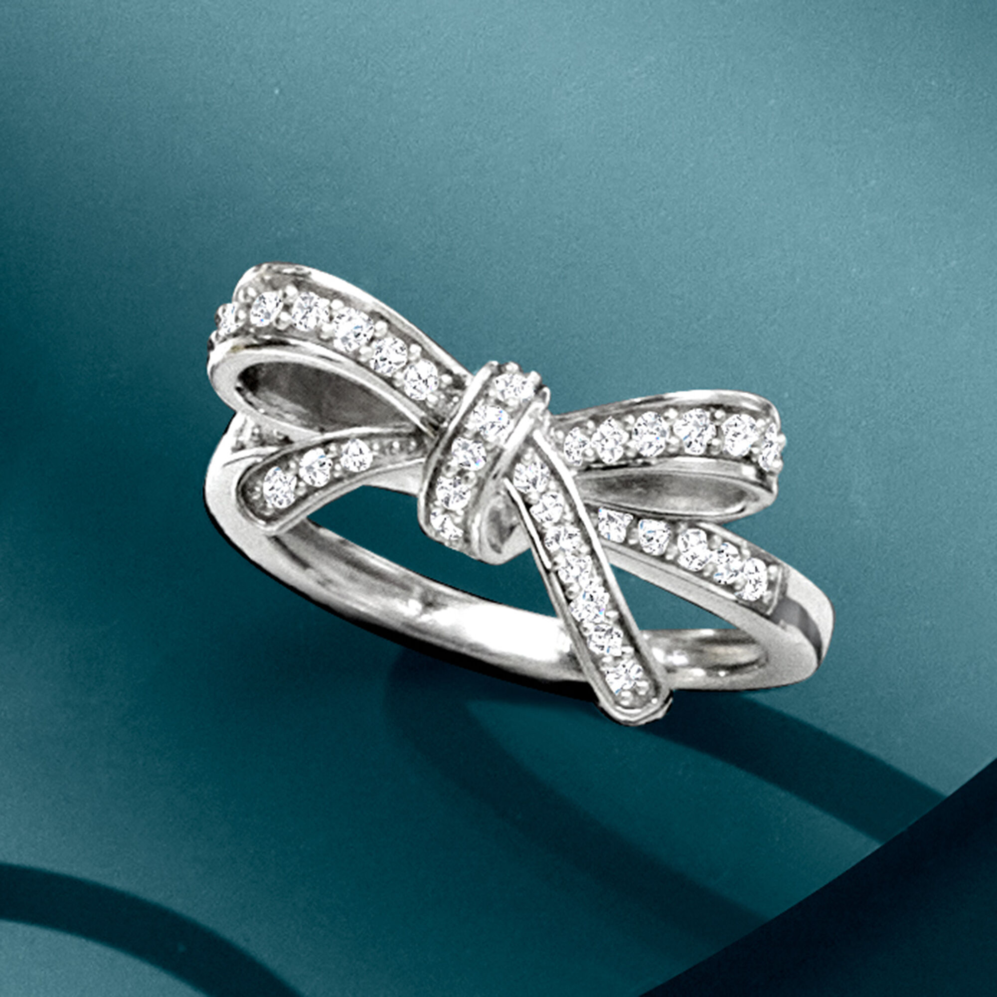 Tiffany bow ring diamond sale