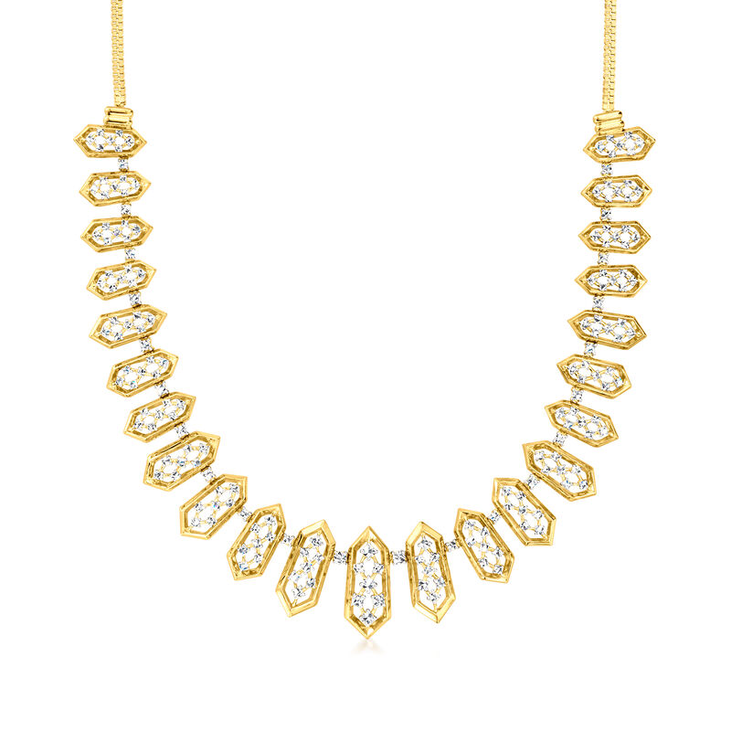 2.50 ct. t.w. Diamond Geometric Necklace in 18kt Gold Over Sterling image number 0
