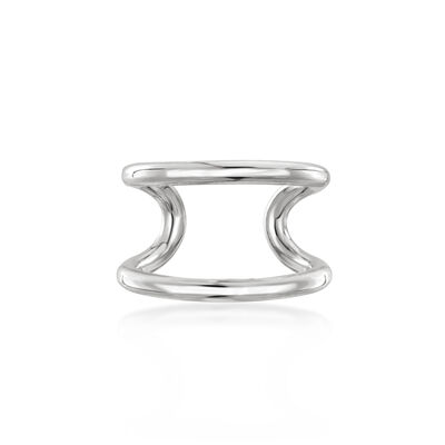 Italian Sterling Silver Open-Space Single Ear Cuff