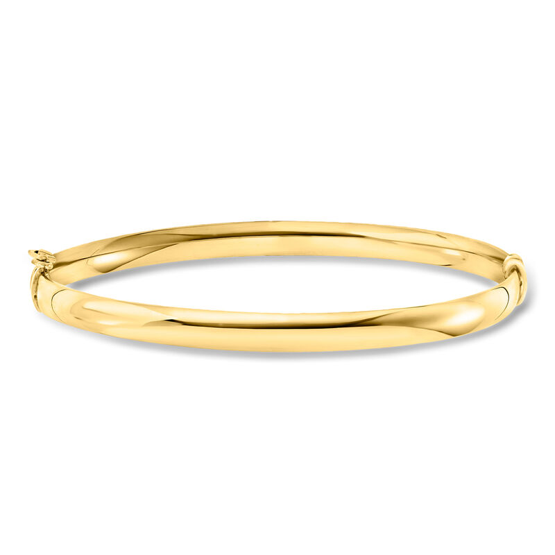 Italian 5mm 10kt Yellow Gold Bangle Bracelet image number 0