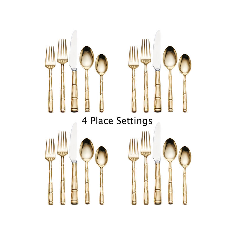 Wallace "Bamboo" Gold-Plated Stainless Steel Flatware image number 2