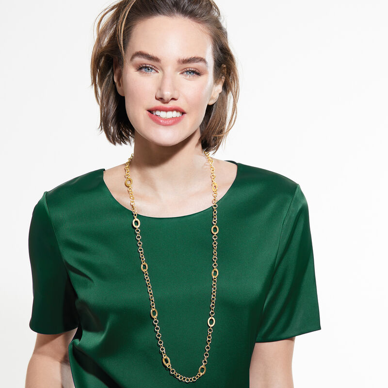 Italian 18kt Yellow Gold Link Necklace image number 3