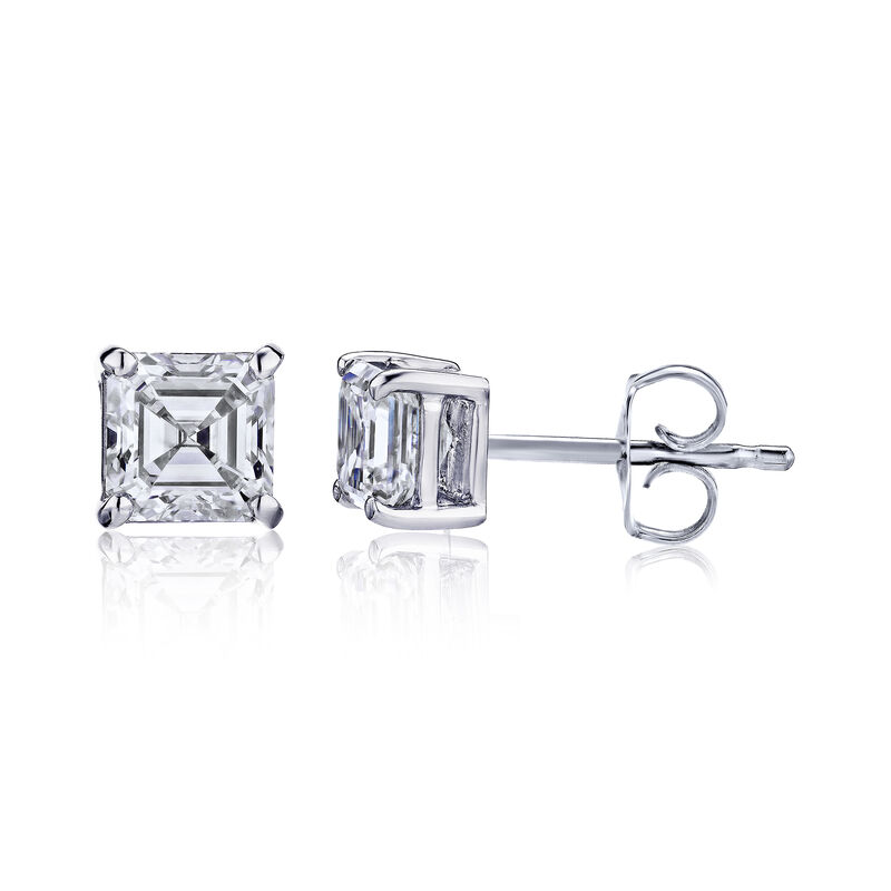 .95 ct. t.w. Diamond Stud Earrings in 14kt White Gold image number 2