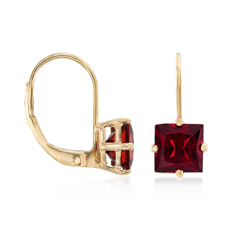 2.68 ct. t.w. Garnet Earrings in 14kt Yellow Gold image number 2