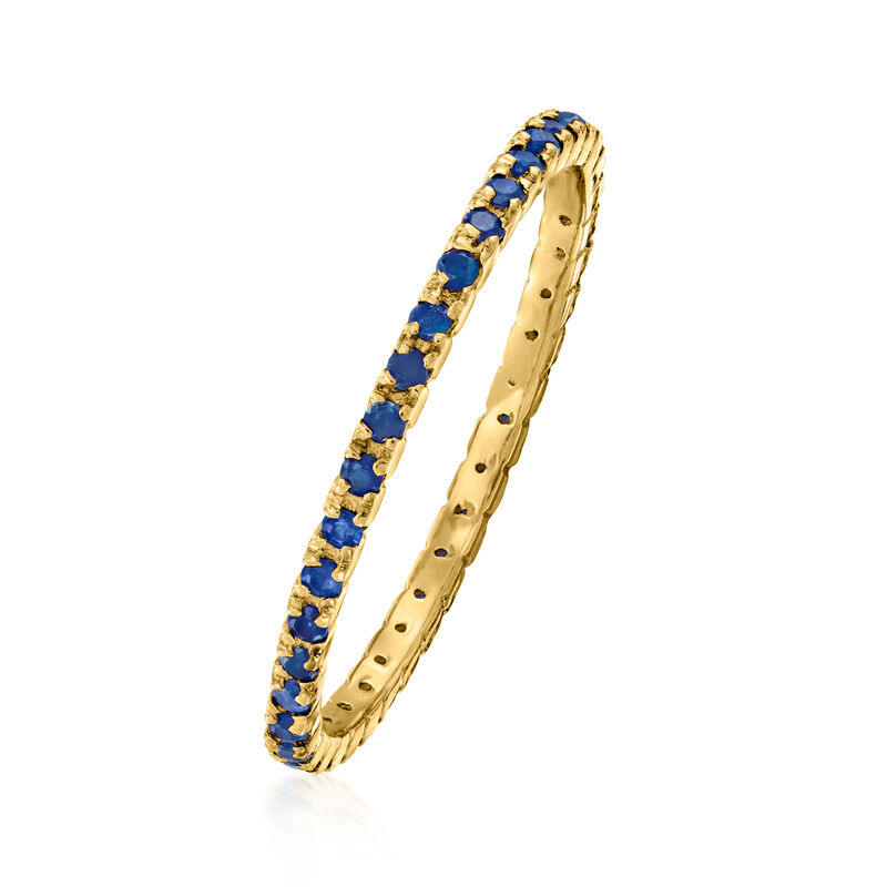 .33 ct. t.w. Sapphire Eternity Band in 14kt Yellow Gold image number 1