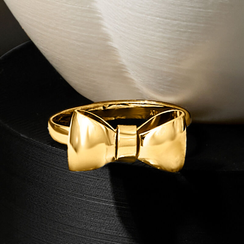 Italian 14kt Yellow Gold Bow Ring image number 4