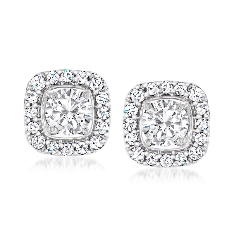 .20 ct. t.w. Diamond Square Earring Jackets in 14kt White Gold image number 3