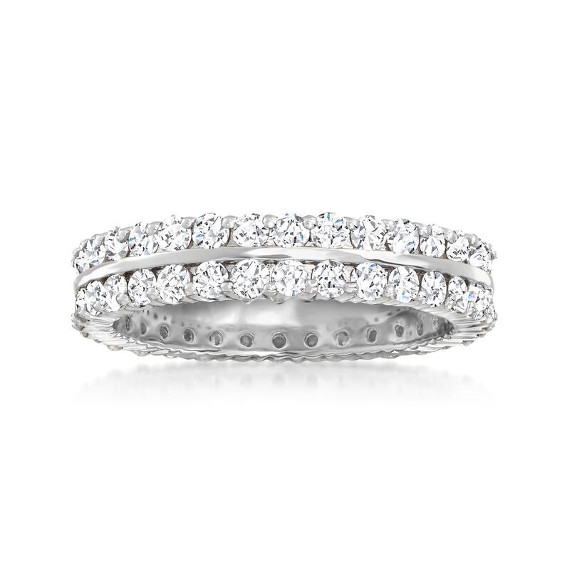 2.00 ct. t.w. Diamond Two-Row Eternity Band in 14kt White Gold image number 0
