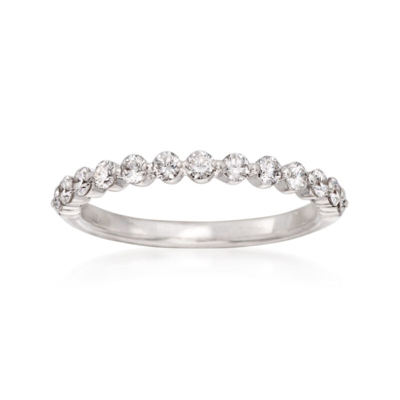 Henri Daussi .46 ct. t.w. Diamond Wedding Ring in 18kt White Gold image number 0