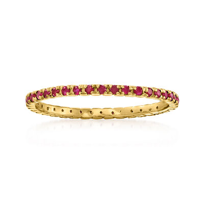 .30 ct. t.w. Ruby Eternity Band in 14kt Yellow Gold
