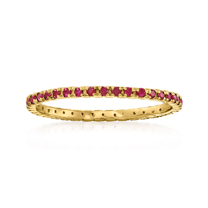 .30 ct. t.w. Ruby Eternity Band in 14kt Yellow Gold image number 0