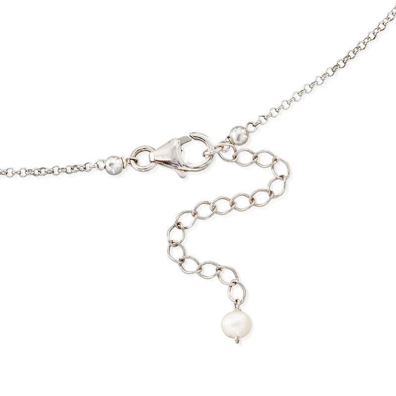10-11mm Multicolored Cultured Pearl Y-Necklace in Sterling Silver. 18&quot; image number 2