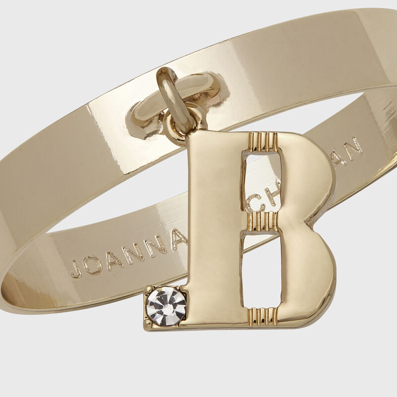 F - Joanna Buchanan Set of 4 Single Initial Napkin Rings image number 5