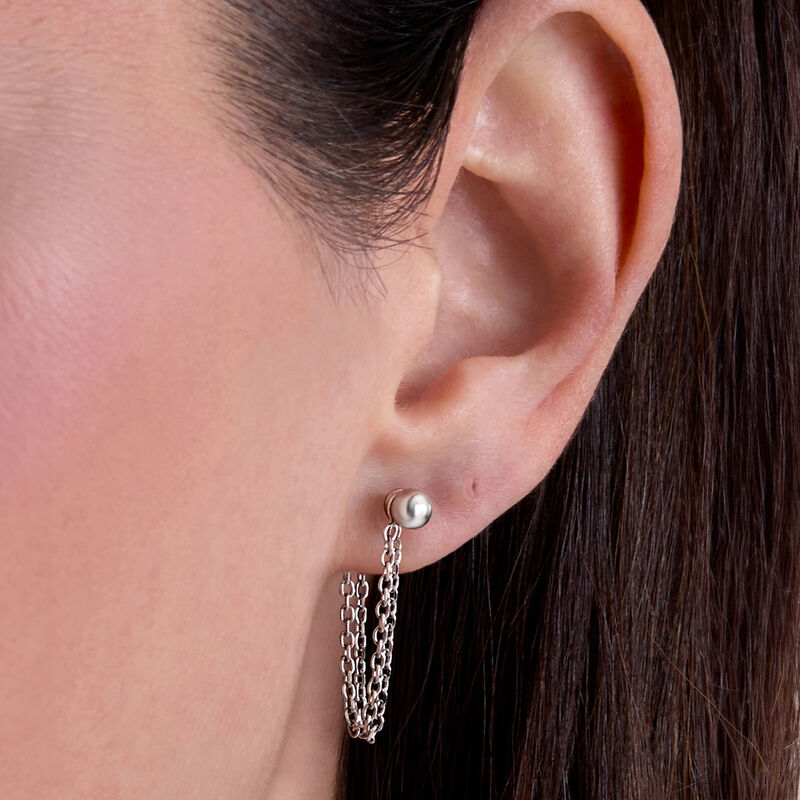 &quot;The Classic&quot; 8-pc. Earring Set with .10 ct. t.w. Diamonds in Sterling Silver  image number 4