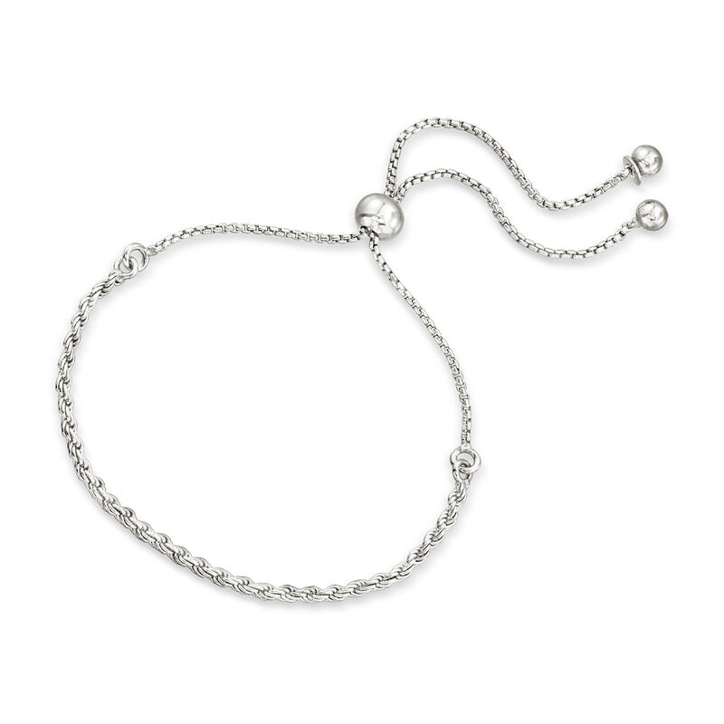 Italian Sterling Silver and 1.58 ct. t.w. CZ Jewelry Set: Three Bolo Bracelets  image number 2
